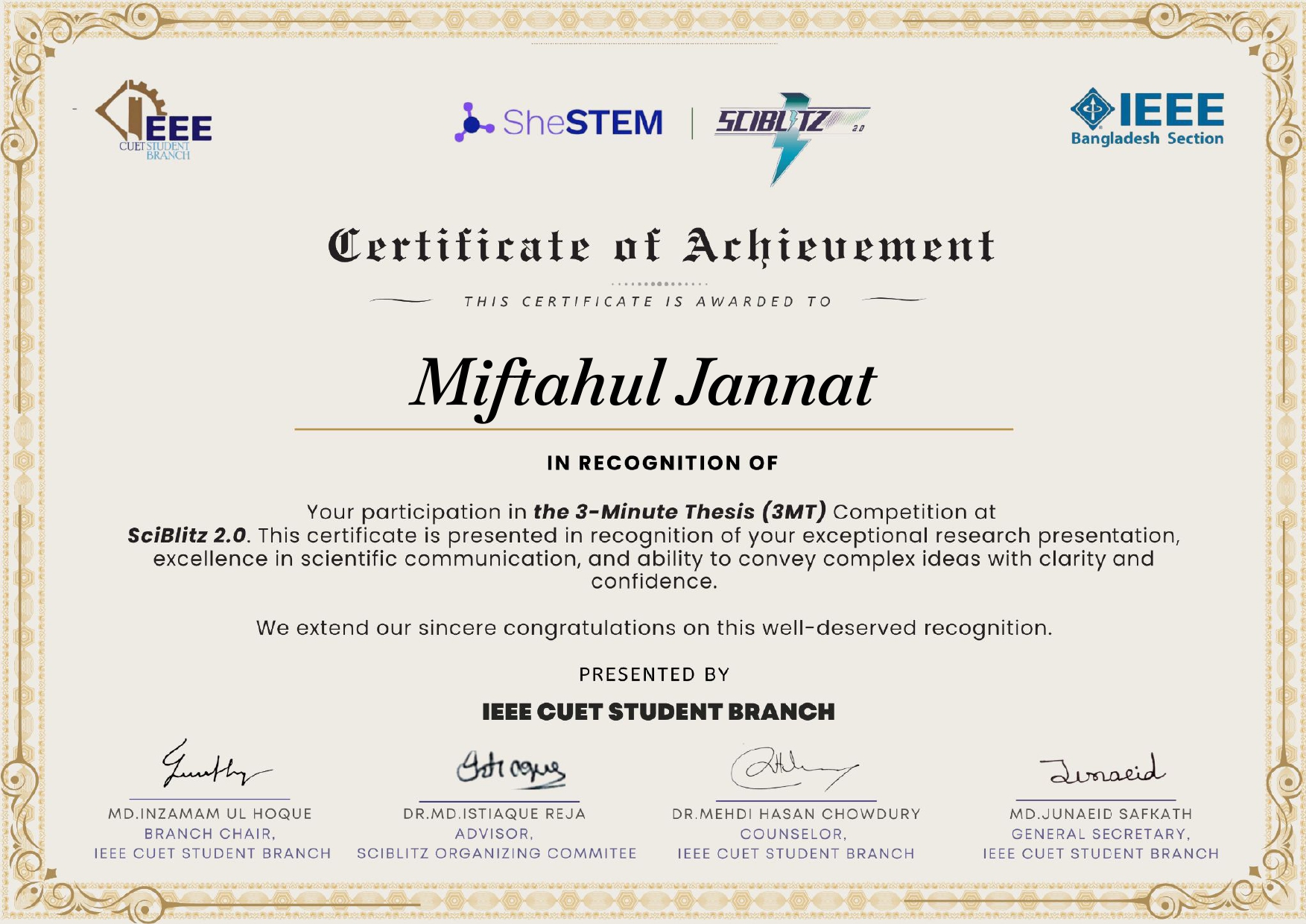 Certificate